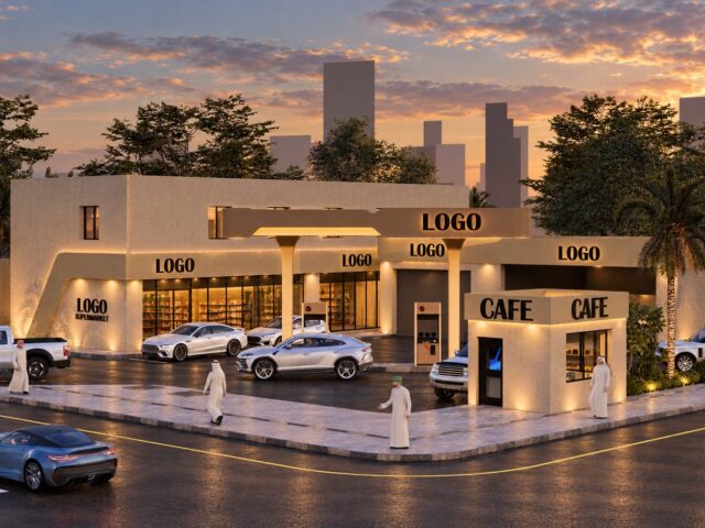 محطة وقود ومركز خدمات ومقهى — حائل — حائل — محطات وقود — أركان المدينة للاستشارات الهندسية