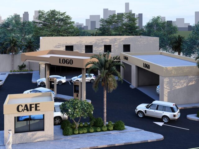 محطة وقود ومركز خدمات ومقهى — حائل — حائل — محطات وقود — أركان المدينة للاستشارات الهندسية