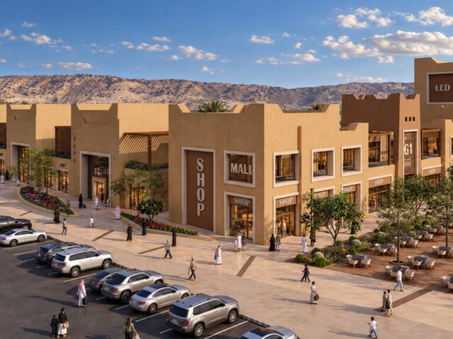 مركز تجاري بطراز نجدي معاصر — حائل — تجاري — أركان المدينة للاستشارات الهندسية