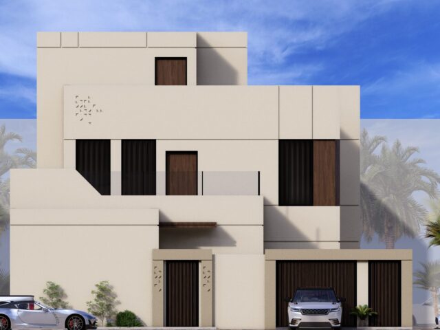 فيلا سكنية بيضاء معاصرة — حائل — حائل — سكني — أركان المدينة للاستشارات الهندسية