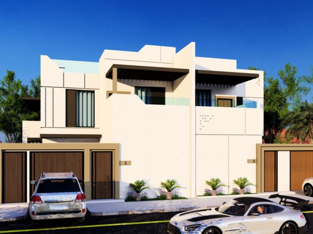 فيلا سكنية بيضاء معاصرة — حائل — حائل — سكني — أركان المدينة للاستشارات الهندسية