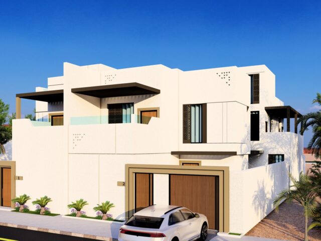 فيلا سكنية بيضاء معاصرة — حائل — حائل — سكني — أركان المدينة للاستشارات الهندسية