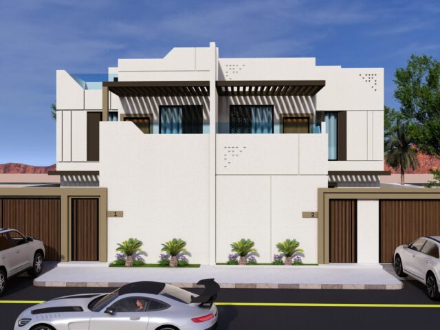 فيلا سكنية بيضاء معاصرة — حائل — حائل — سكني — أركان المدينة للاستشارات الهندسية